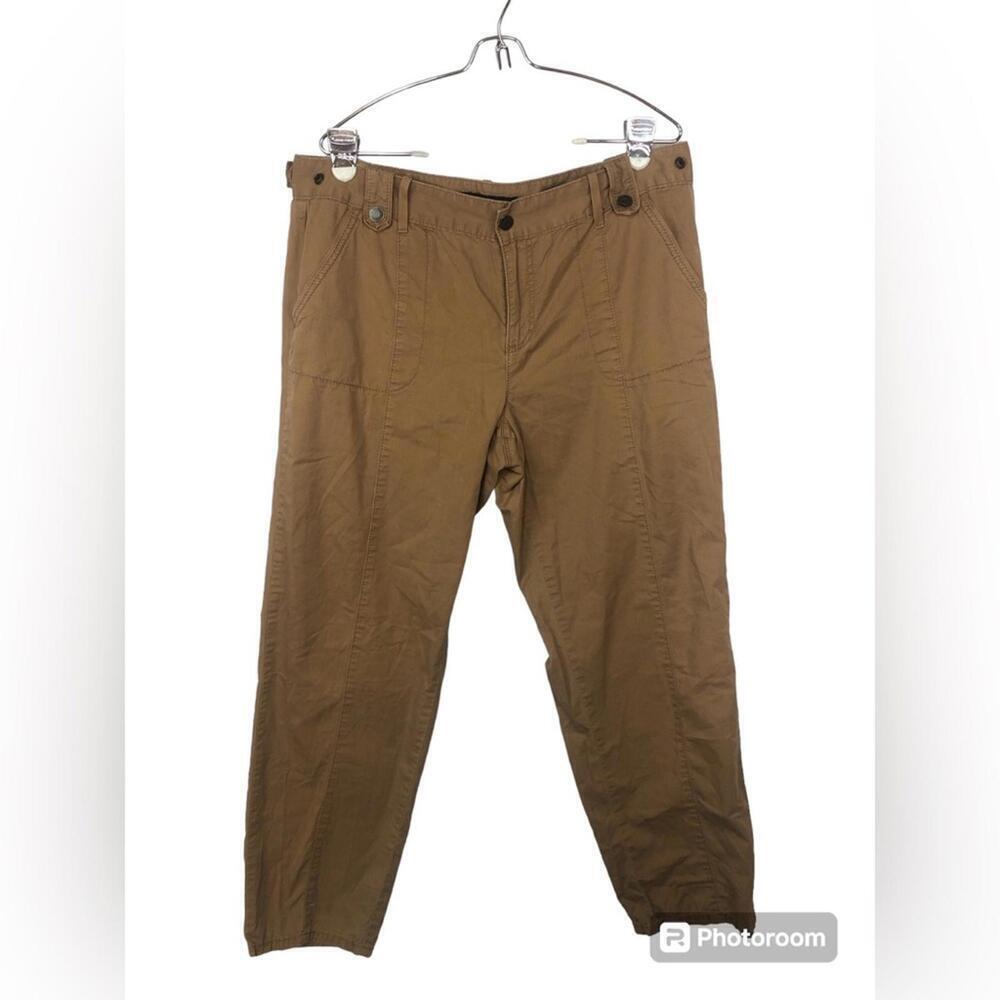 Calvin Klein Jeans Lightweight Pant Adjustable Waist Patch Pockets Dark Khaki